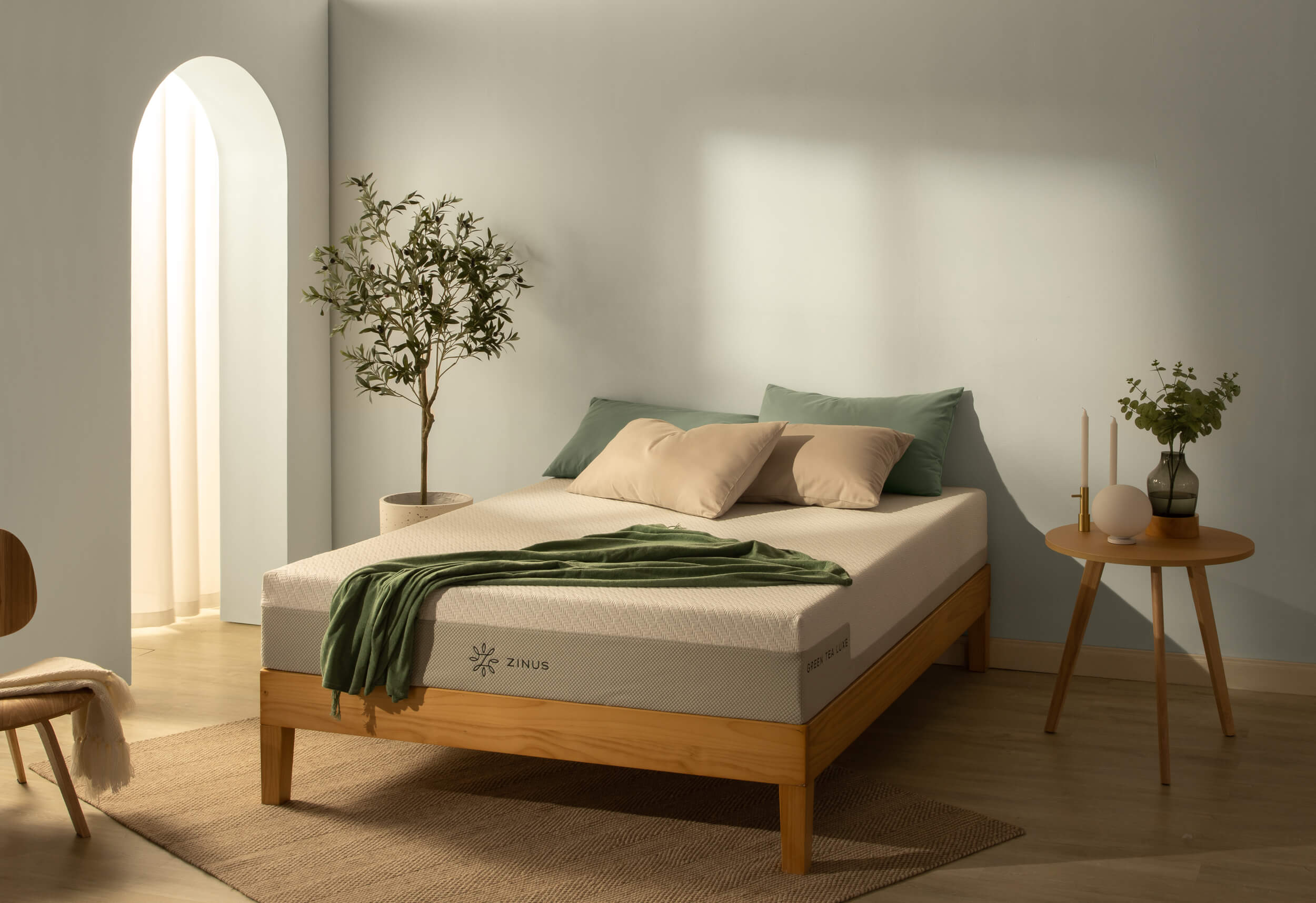 Surmatelas Mousse Mémoire Forme 7,6 Cm | Infusé Thé Vert & Charbon | Taille 160x190 Cm | Certifié Oeko-Tex | Rajeunit Votre Matelas